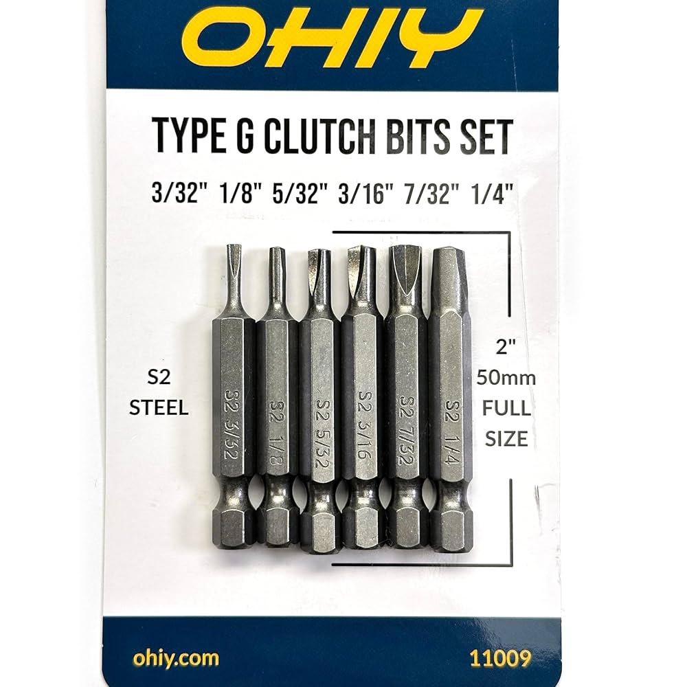 cofeg 2点 Type G Clutch Bits Set fits Vintage American Cars, S2 Steel, 6